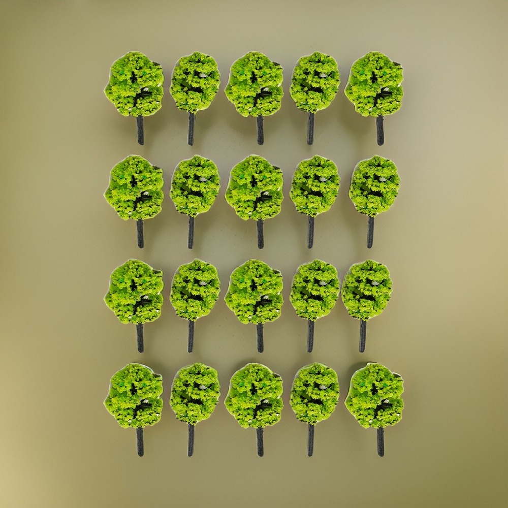 20pcs DIY Miniature Trees Model Train Railroad Wargame Scenery Landscape Scale