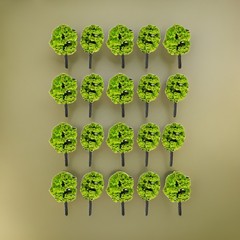 20pcs DIY Miniature Trees Model Train Railroad Wargame Scenery Landscape Scale