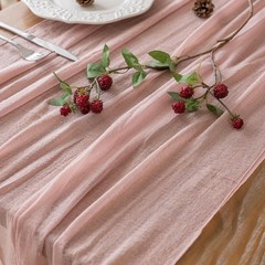 Dusty Pink Table Runner Cheesecloth Gauze Rustic 120 Inch 10 FT for Wedding