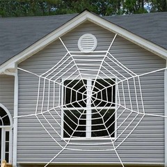 5FT/10FT Halloween Spider Web Decoration Cobwebs Spooky Haunted House Outdoor