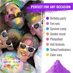Color Blaze – 50lbs Purple Colored Powder Holi Fun Run Color War Festival Party