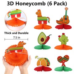 Mexican Themed Party Decorations Set Cinco de Mayo Paper Fan Banner Table Runner