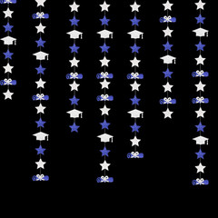 Navy-Blue Silver Graduation-2026 Class Party-Decorations Garland – Congrats Grad
