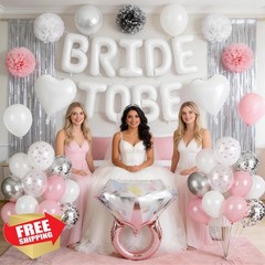 Dagelar Bachelorette Party Decorations Silver White