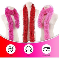 Fluffy Artificial Boa Scarf Pack Parties Decorations Masquerade Events New