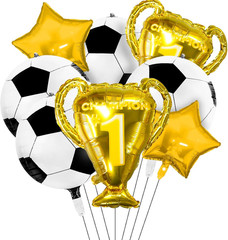 4D Sphere Soccer Balloons 8 Pcs 22 Inch Champion Trophy Balloons for Soccer Part