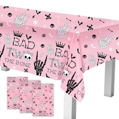 Bad Two The Bone Tablecloth 108×54 Inch – Rock and Roll 2nd Birthday