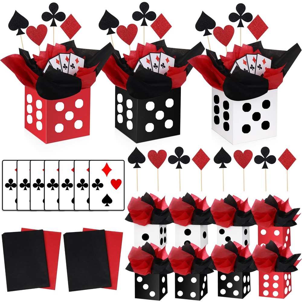 8 Sets Casino Party Decorations Themed Table Centerpieces Casino Table Party …