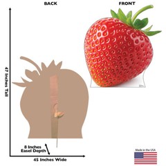 STRAWBERRY Almost 4′ Tall CARDBOARD CUTOUT Standup Standee Poster Food Prop