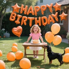 27 Pcs Orange Birthday Decorations, 3D Letters Orange Happy Birthday Balloon …