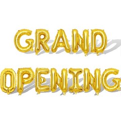 2 Set 24Pcs Gold GRAND OPENING Letter Balloons 16in Balloon Foil Letter Decor…