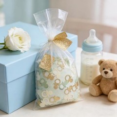 Sage Green Gold Pacifiers Table Confetti Scatters Neutral Baby Shower Boy Gir…