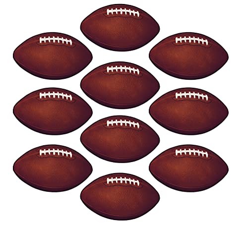 Beistle 10 Piece Miniature Paper Football Cut Outs Game Day Party Decorations