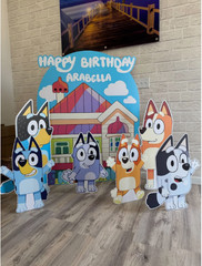 Blue & Bing Backdrop and props,Blue Family House, Party decor