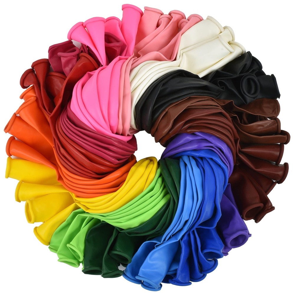 100 Pack 12″ Party Balloons, Premium Quality Extra Thick Latex Balloons for H…