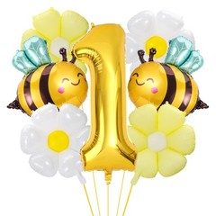 Happy 1st Bee Day Decorations Daisy Bee Balloons So Sweet to Bee Bumble Bee F…