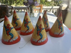 (6) Amazing Spider-Man 1978 Kids Birthday Hats – Marvel Comics