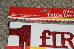 1st Birthday Unisex Rainbow Glitter Table Decoration Tabletop Colorful