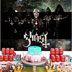 Ghost Birthday Decor Party Supplies Backdrop Banner Poster Vinyl for Kids