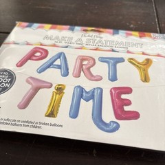 Packed Party Make A Statement Party Time 16 Foot Mylar Balloon Banner Colorful