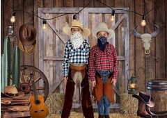 CYLYH 10x10ft Western Cowboy Backdrop Western Party Supplies Decorations Wild…