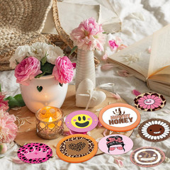 Freshie Cardstock Cutouts 120 Pcs 3 Inch round Groovy Style Decorations