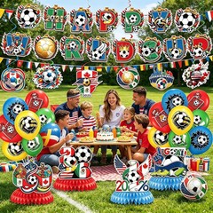 2026 World Cup Soccer Party Decorations Kit, Football Theme Decorations with Ban