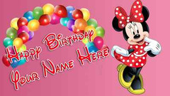 Birthday banner Personalized 6ft x3ft Minnie Mouse Disney Red Dress