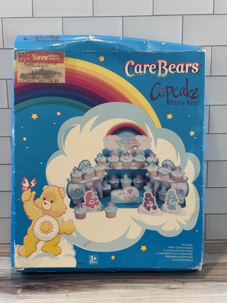Vintage Care Bears Cupcake Party Kits New Open Box 2003