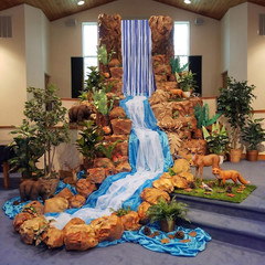 Waterfall Landscaping Kit Rainforest Falls Decorations Tinsel Curtains with Kraf