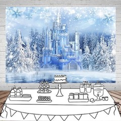 Mocsicka Winter Wonderland Backdrop Wonderland Party Decorations Crystal Ice Cas