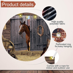 Western Party Backdrop Western Cowboy Party Decoration Supply Wild 7 x 5 ft