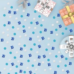 200 PCS Number 18 Confetti Blue Glitter 18th Birthday Paper Decoration