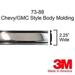 Chrome Side Body Trim Molding For Use On 1973-1987 Chevy GMC C10, C20, C30,