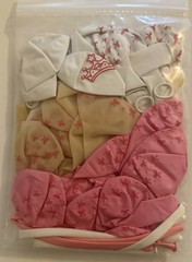 36pc Pink White Bow Coquette Balloons & Hanging Swirl Birthday Decorations Decor