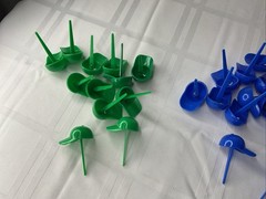 Red Green Blue 12 Each Baseball Hat Cap Birthday Cupcake Toppers