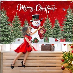 Christmas Backdrop Merry Christmas Party Decoration Christmas Photo Banner Si…