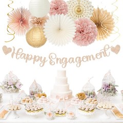 Champagne Gold Boho Engagement Decor Kit – 21PCS Beautiful Party Essentials