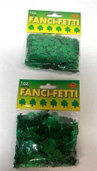 2 Pkg Fanci-Fetti Shamrock Confetti 1 Oz Green Metallic Party Decoration