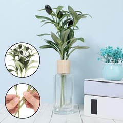 Mozeat Lens 11 Inch Olive Branches for Vases, 5 PCS 11.8 inches, Green