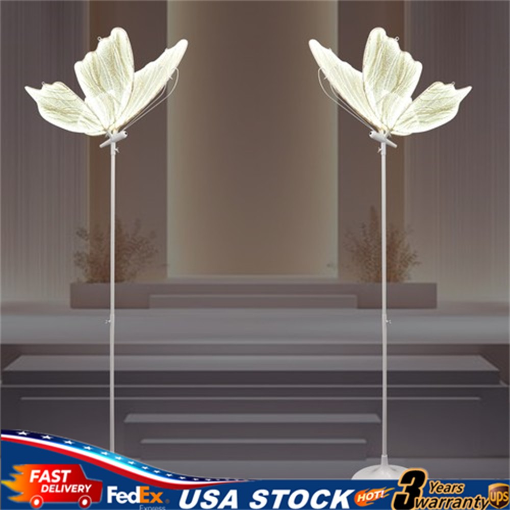 2PC Butterfly Floor lamp Ceiling Lamp Romantic Decoration Party Atmosphere Props
