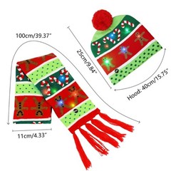 Santa Hat and Scarf Package Warm, Essential Accessories for the Holiday Season
