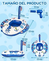 Gleamkid 2PCS Inflatable Pool Floats Kids, Pirate Ship Pool Float with Water …