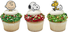 Peanuts® Cupcake Rings, 24 Peanuts® Snoopy®, Charlie Brown, Woodstock® Cupcake D