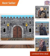 Medieval Castle Backdrop Fabric 7×5 ft Party Decorations Wall Background