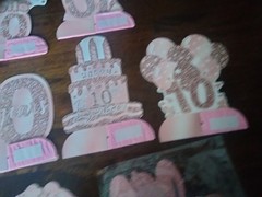 12 Piece 10th birthday Tabletop Decor Girl Pink Free Standing