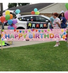 Large 98″ x 18″ Birthday Party Decorations Banner Yard Sign