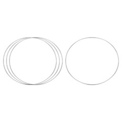 4 Pcs Metal Hoops for Crafts, 9.8 Inch Dream Catcher Rings, Silver