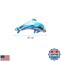 Dolphin Party Decorations Kit – Blue Ocean Theme Birthday Supplies with Ballo