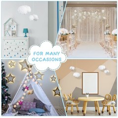 9 Pcs 3D Cloud Shape Hanging Decorations – DIY Room Decor for Weddings & Parties